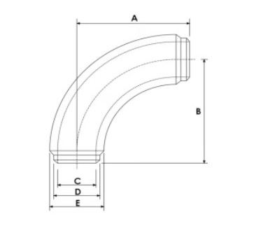 AISI 4130 Long Sweep Elbows (90) AISI 4130 Long Sweep Elbows (90)
